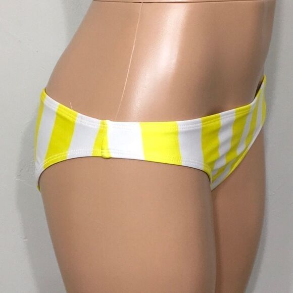 WILDFOX yellow and white stripe bikini bottoms.NWT - Picture 3 of 5